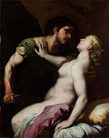 Luca Giordano tarquin and lucrece Art A4 Photo Print