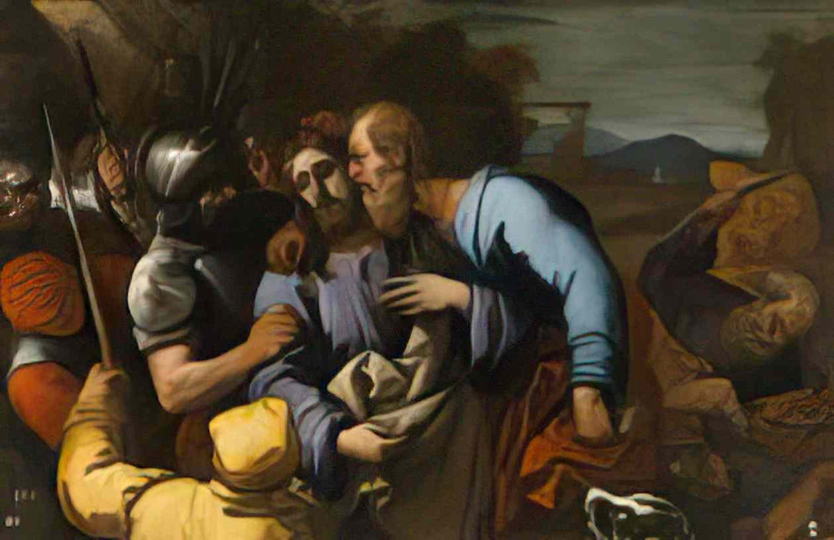 Luca Giordano the judas kiss 1660 Art A4 Photo Print