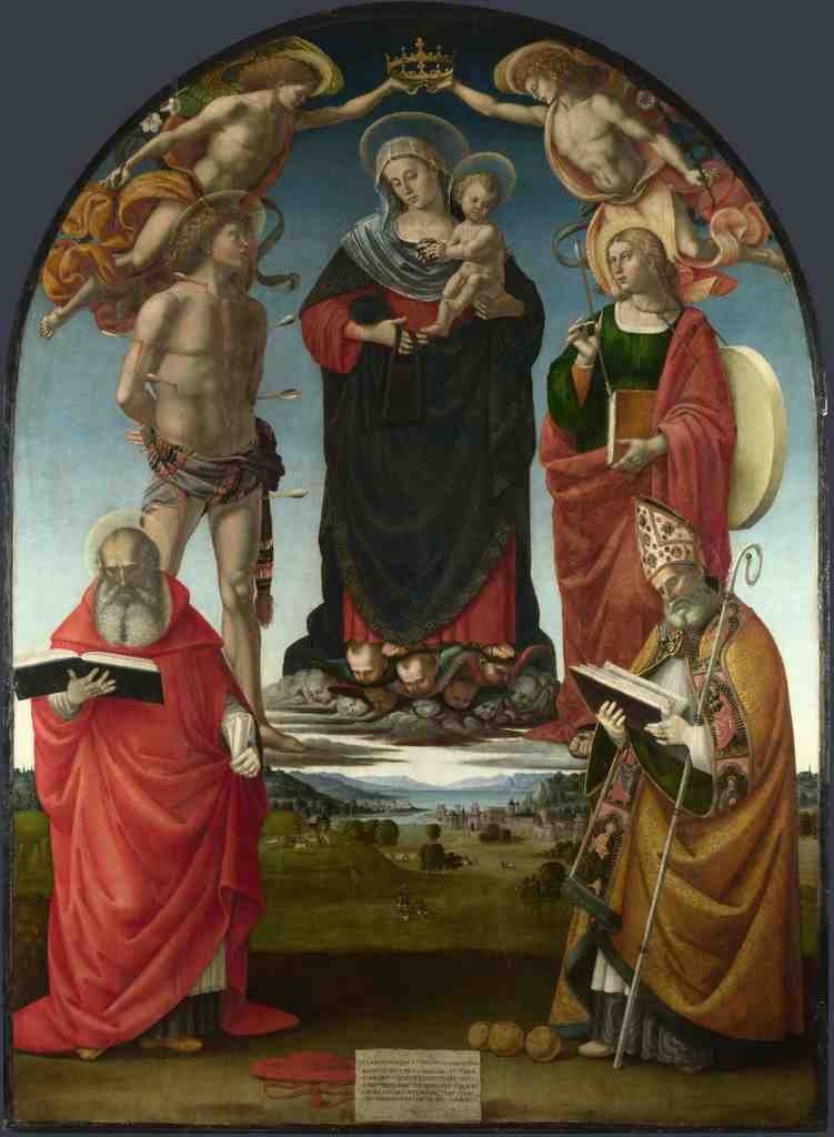 Luca Signorelli The Virgin and Child with Saints A4 Photo Print