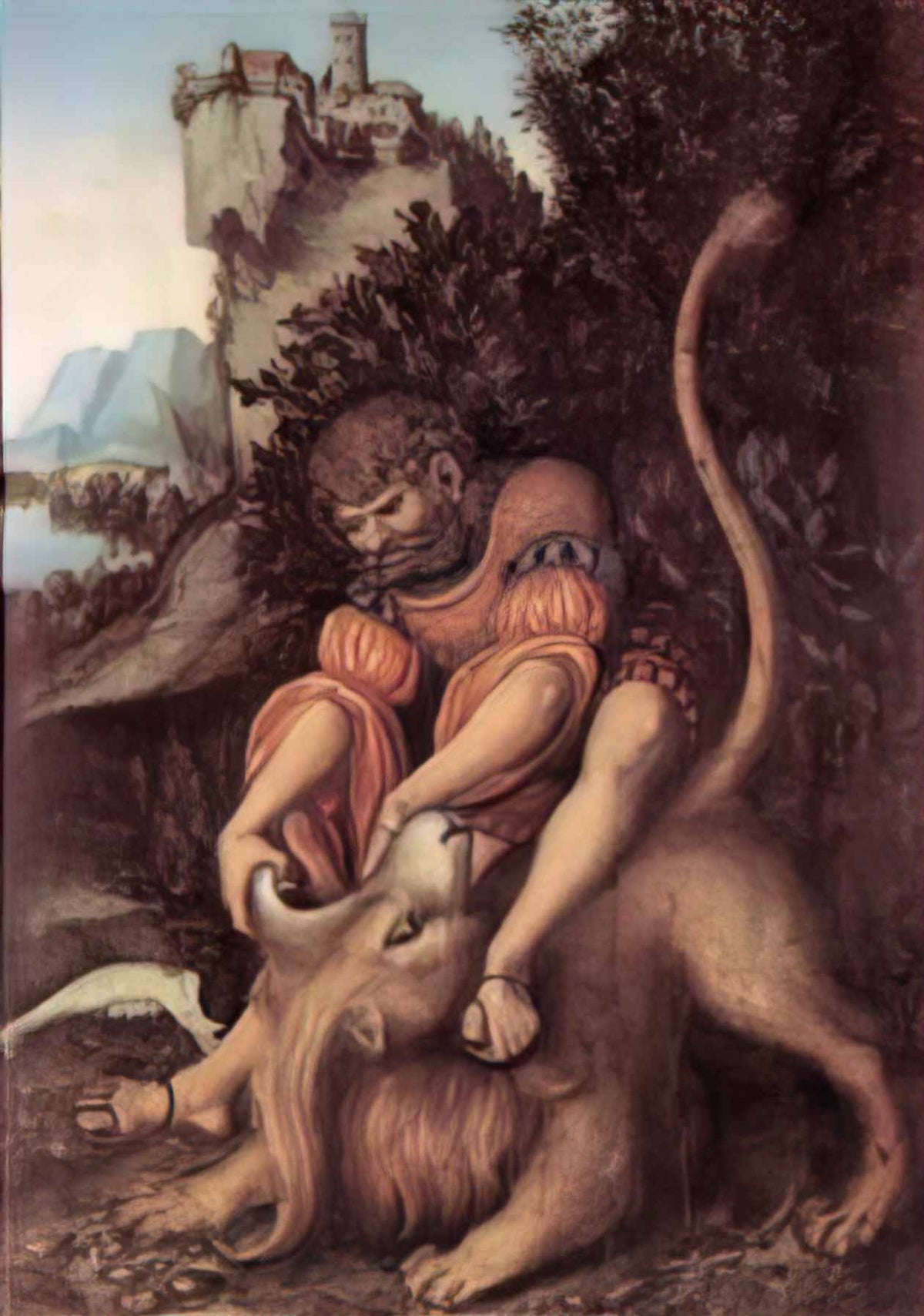 Luca Signorelli the trinity the virgin and two saints Art A4 Photo Print