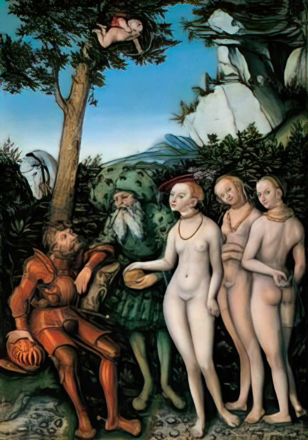 Lucas Cranach the Elder charity 1534 Art A4 Photo Print