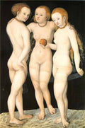Lucas Cranach the Elder fall of man 1537 Art A4 Photo Print