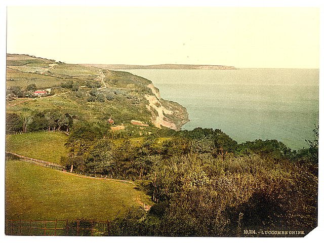 Luccombe Chine Isle of Wight Vintage A4 Photo Print
