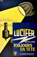 Lucifer Headlights Poster Vintage Retro Advert Poster A4 Photo Print