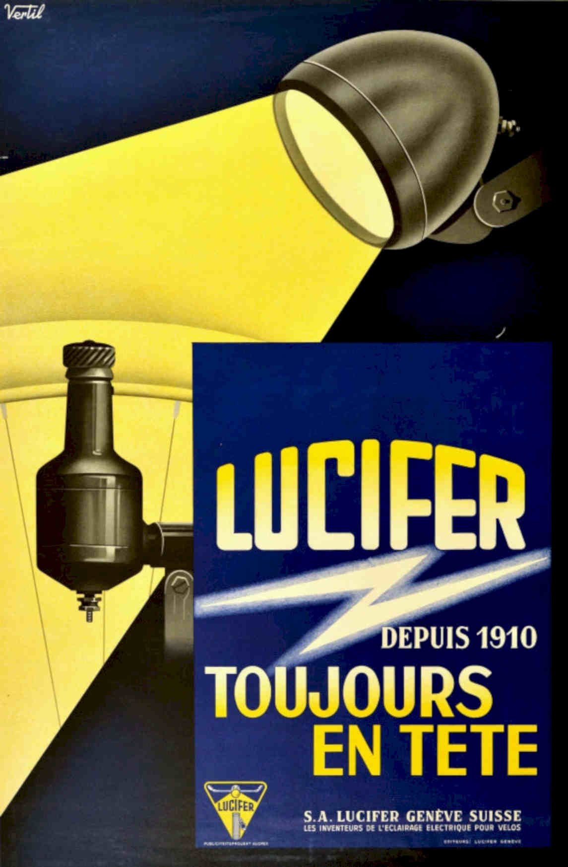 Lucifer Headlights Poster Vintage Retro Advert Poster A4 Photo Print