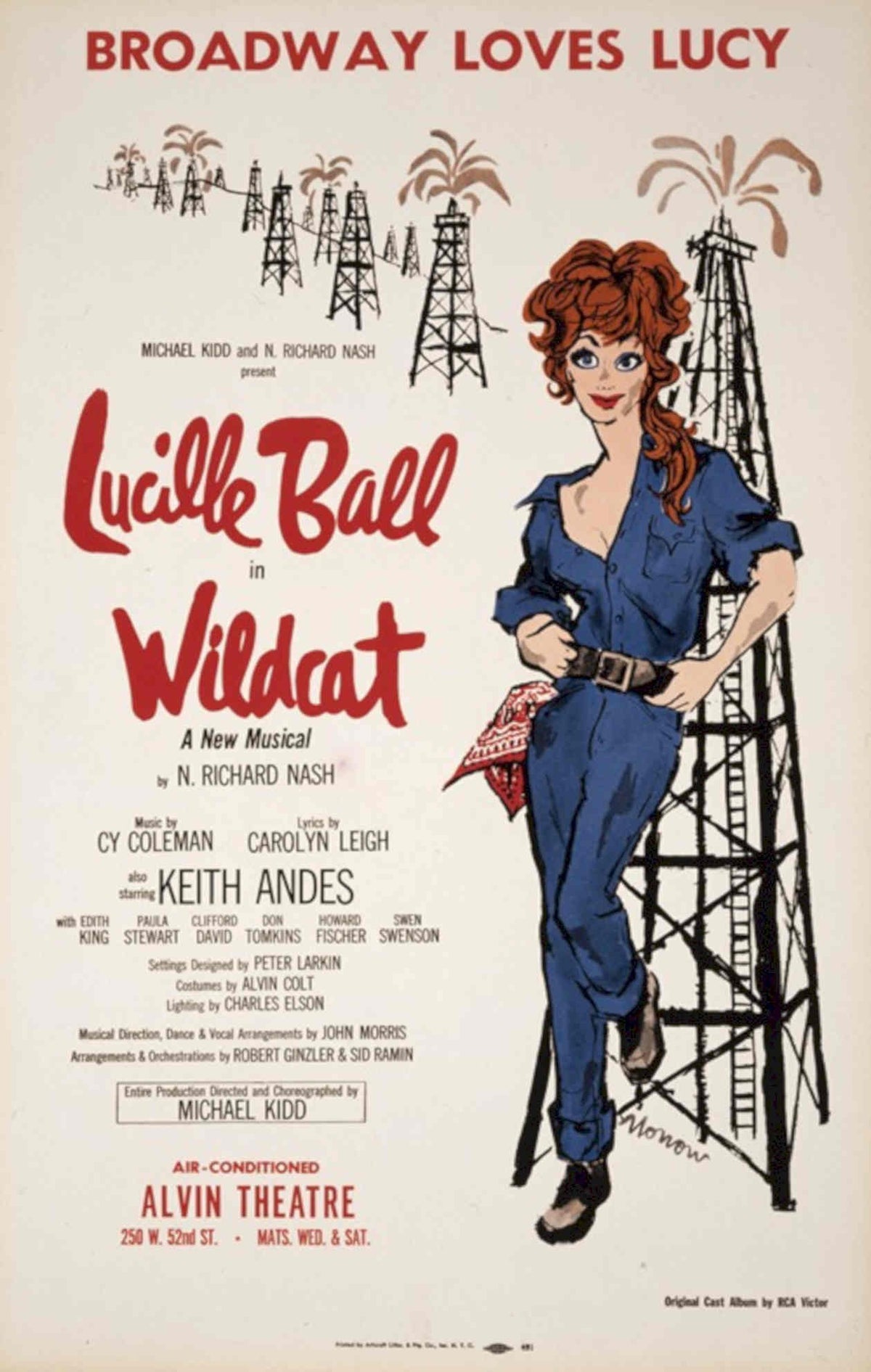 Lucille Ball WildcatThearte Vintage Retro Advert Poster