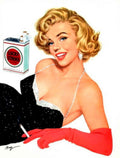 Lucky Strike Blonde 1950s Vintage Retro Advert Poster