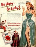 Lucky Strike Celebration 1950s Vintage Retro Advert Poster