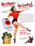 Lucky Strike Cigarette Advert 1950s Vintage Retro Advert Poster A4 Photo Print