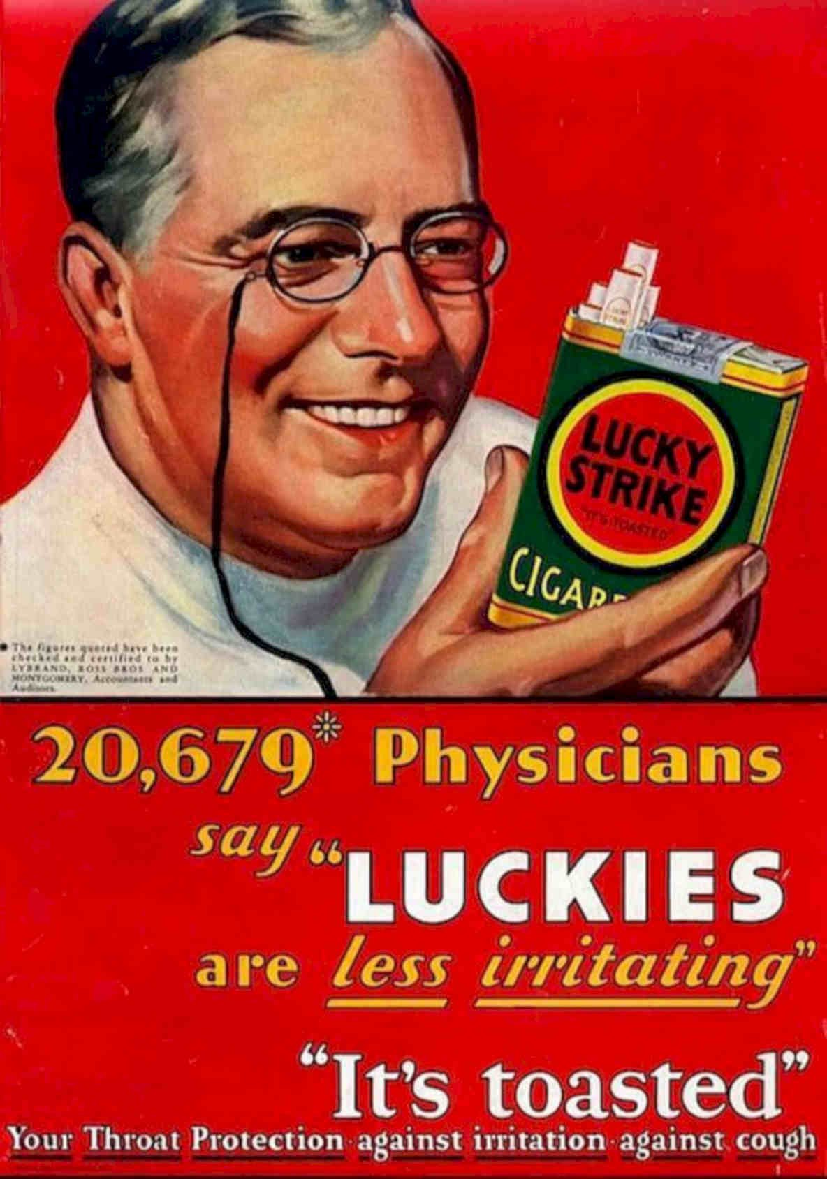 Lucky Strike Cigars Vintage Retro Advert Poster A4 Photo Print