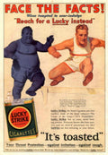 Lucky Strike Facts 1930s Vintage Retro Advert Poster