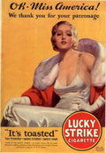 Lucky Strike Miss 1930s Vintage Retro Advert Poster