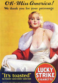 Lucky Strike Missamerica Vintage Retro Advert Poster A4 Photo Print