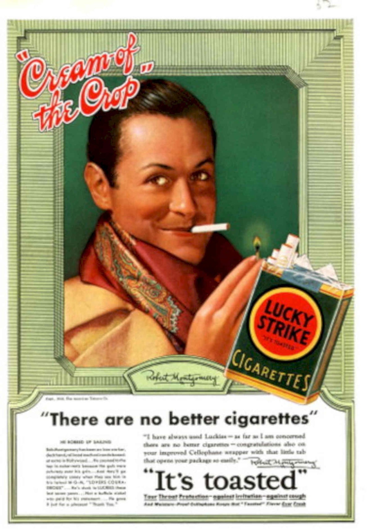 Lucky Strike Model 2 1930s Vintage Retro Advert Poster