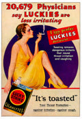 Lucky Strike Woman 2 1930s Vintage Retro Advert Poster