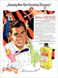 Lucky Tiger Mens Shampoo Advert 1953 Vintage Retro Advert Poster A4 Photo Print