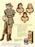 Lucky Tiger Soldiers 1950s Vintage Retro Advert Poster