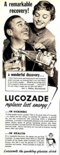 Lucozade Recovery Drink 1950s Vintage Retro Advert Poster