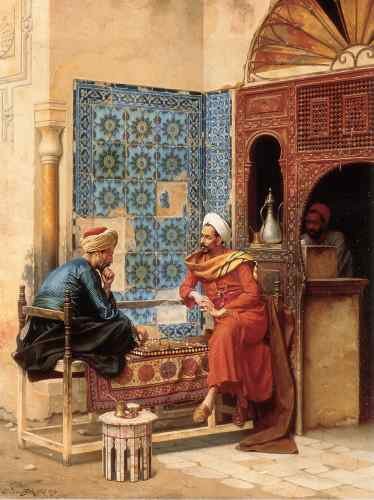 Ludwig Deutsch The Chess Game  A4 Photo Print