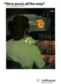 Lufthansa Night Flight Vintage Retro Advert Poster A4 Photo Print