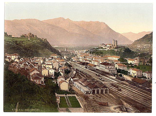 Lugano Bellinzona I Tessin Vintage A4 Photo Print