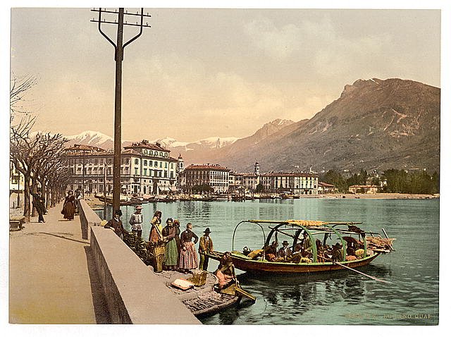 Lugano on the quay Tessin Vintage A4 Photo Print