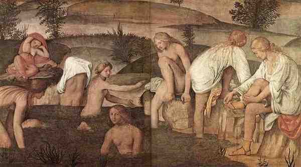 Luini Bernardino Girl Bathing A4 Photo Print