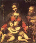 Luini Bernardino Holy Family With The Infant St John A4 Photo Print