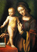Luini Bernardino The Virgin And Child With A Columbine A4 Photo Print