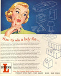 Lukens Steel Housewife 1950s Vintage Retro Advert Poster