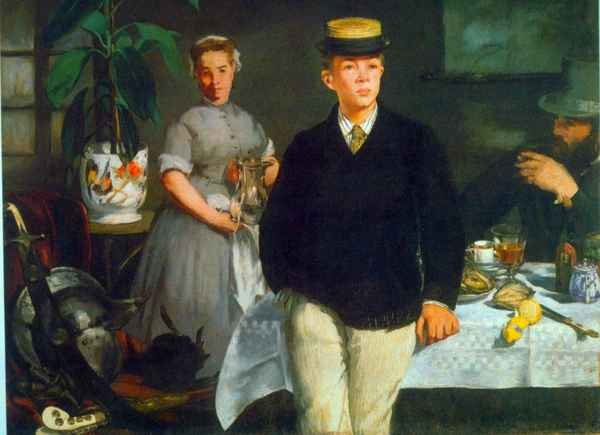 Luncheon by Manet Impressionism A4 Photo Print