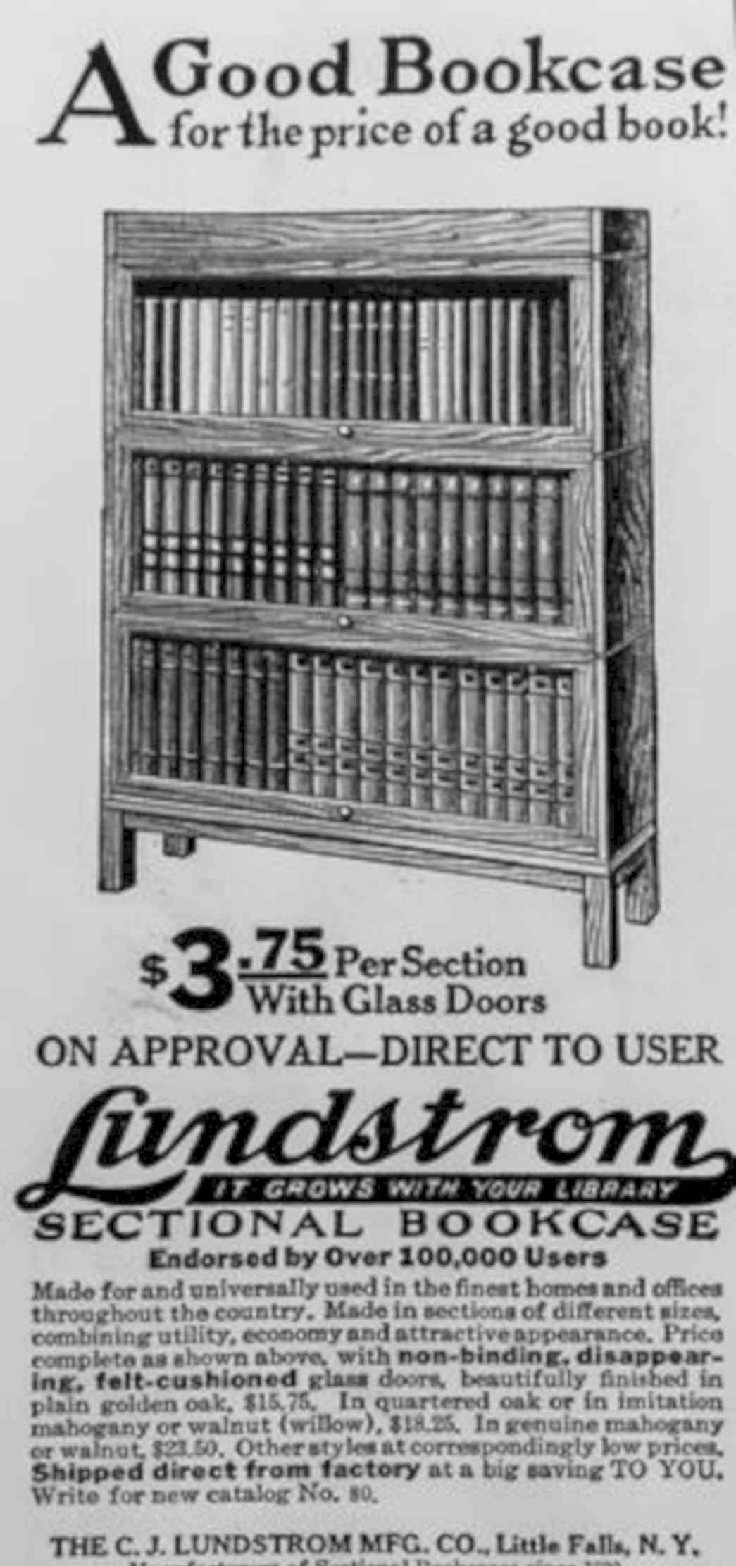 Lundstrom Bookcase Shelves Vintage Retro Advert Poster A4 Photo Print