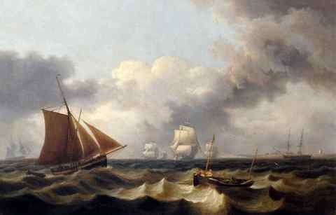 Luny Thomas Shipping Off The Coast A4 Photo Print