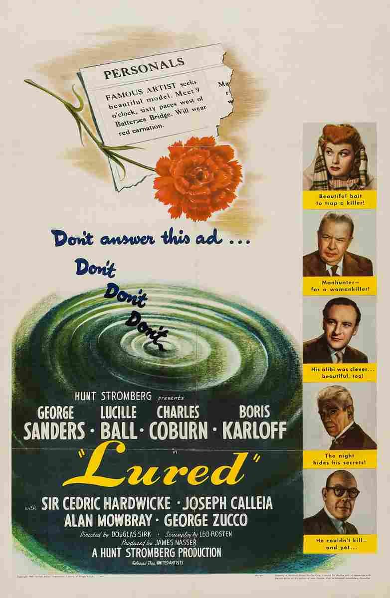 Lured 01  film star poster A4 Photo Print