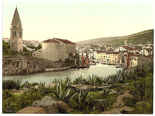 Lussin Grande  Istria Vintage A4 Photo Print