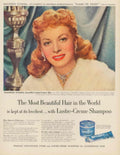 Lustre Creme Hair 1950s Vintage Retro Advert Poster