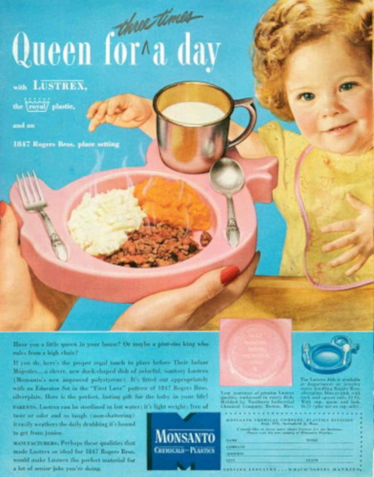 Lustrex Dinnerware Table 1950s Vintage Retro Advert Poster