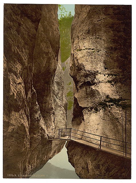 Lutschinen Aare Ravine I Bernese Oberland Vintage A4 Photo Print