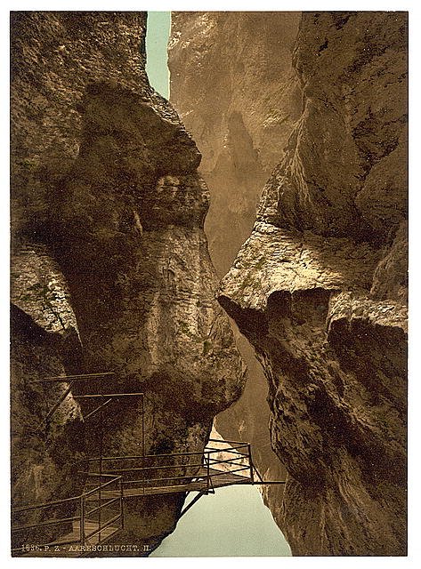 Lutschinen Aare Ravine II Bernese Oberland Vintage A4 Photo Print