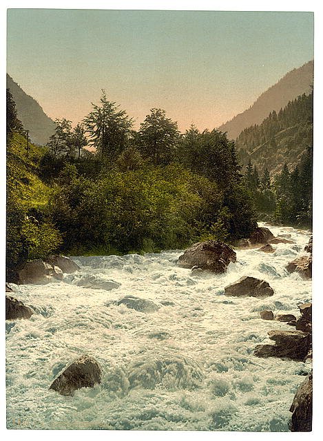 Lutschinen Valley Bernese Oberland Vintage A4 Photo Print
