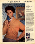 Lux Cardigan Fabric 1950s Vintage Retro Advert Poster