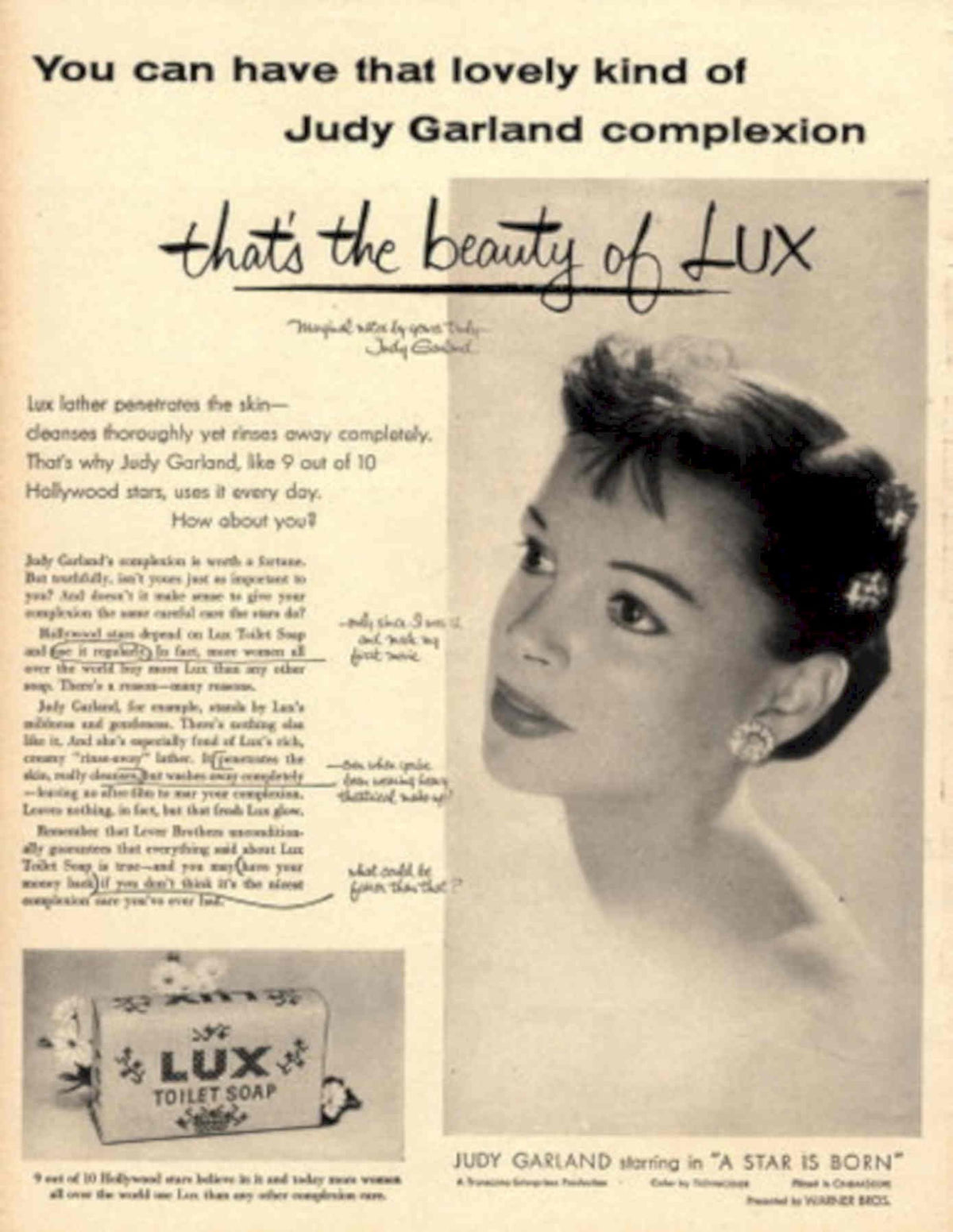Lux Garland Soap 1950s Vintage Retro Advert Poster