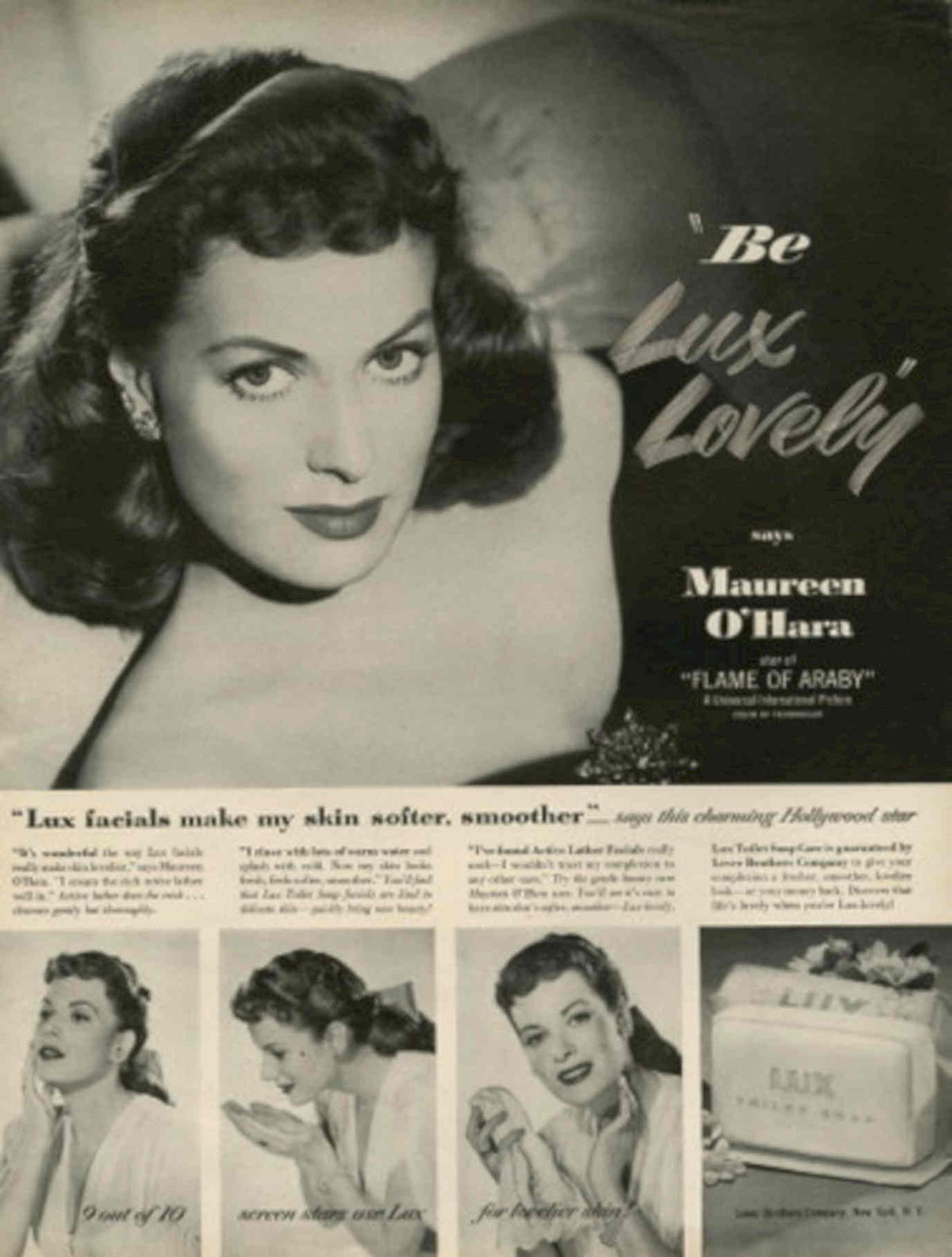 Lux Lovely Cream 1950s Vintage Retro Advert Poster