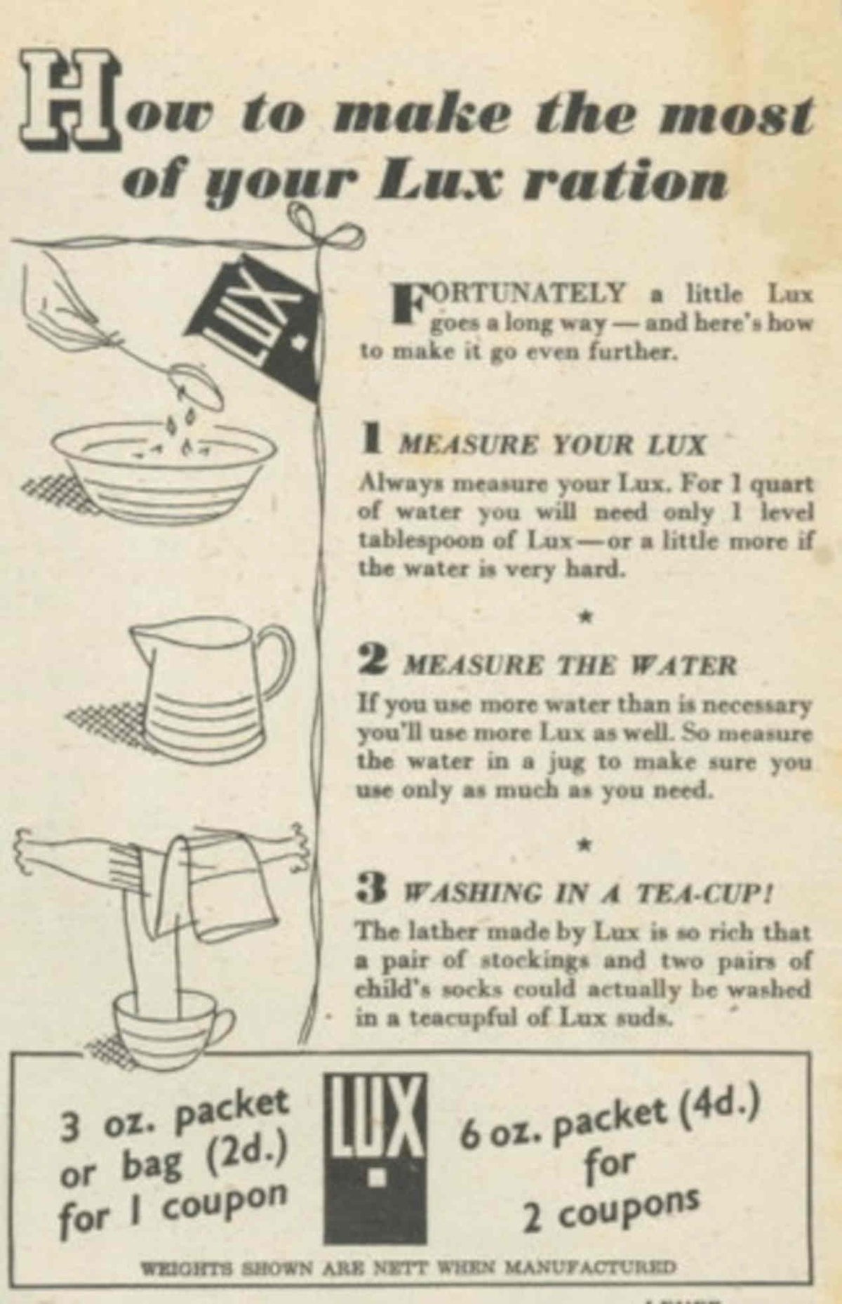 Lux Soap Ration 1940s Vintage Retro Advert Poster