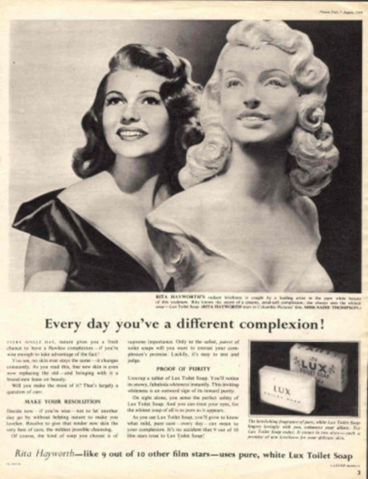 Lux Soap Women 1950s Vintage Retro Advert Poster