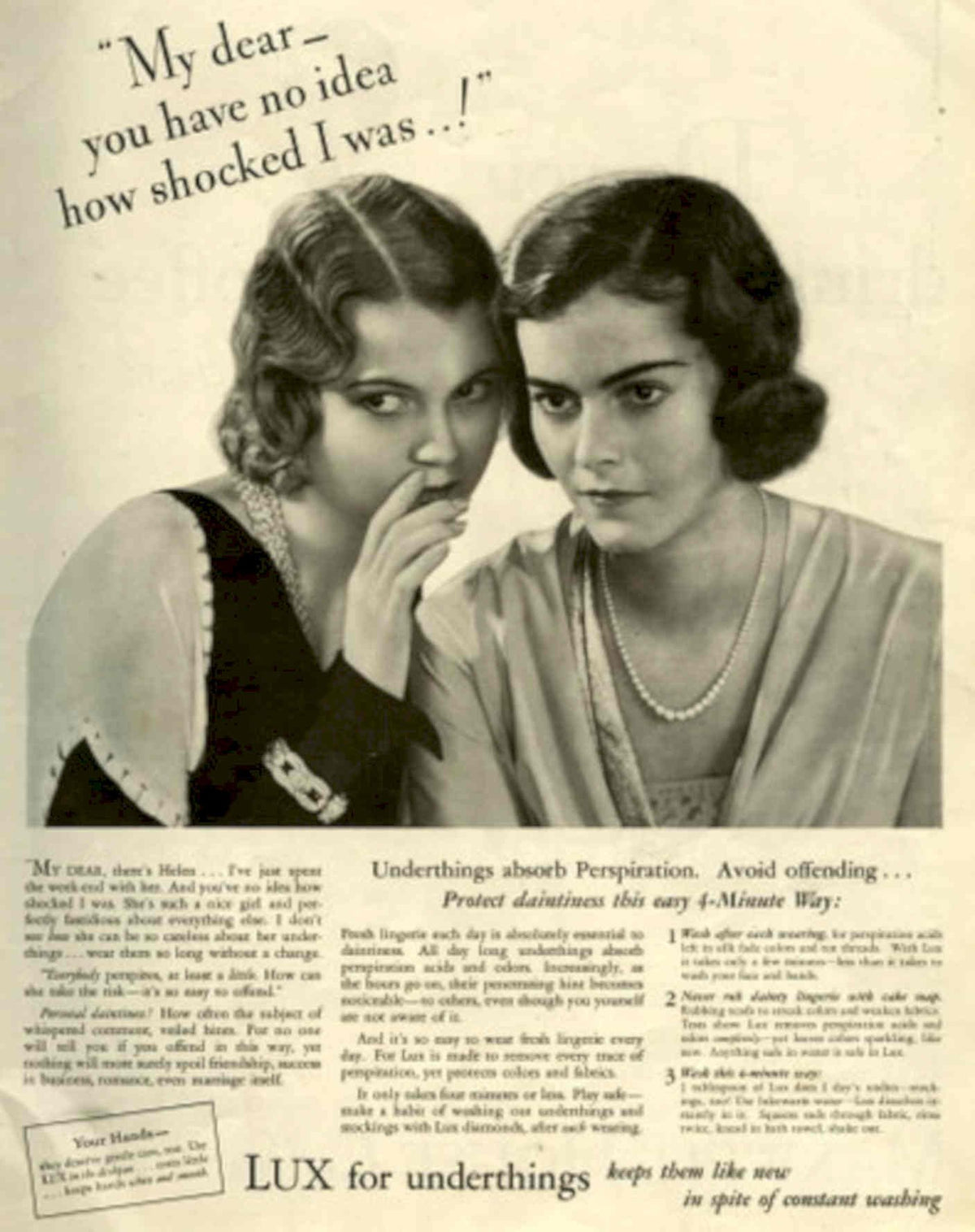 Lux Undergarments Vintage 1930s Vintage Retro Advert Poster