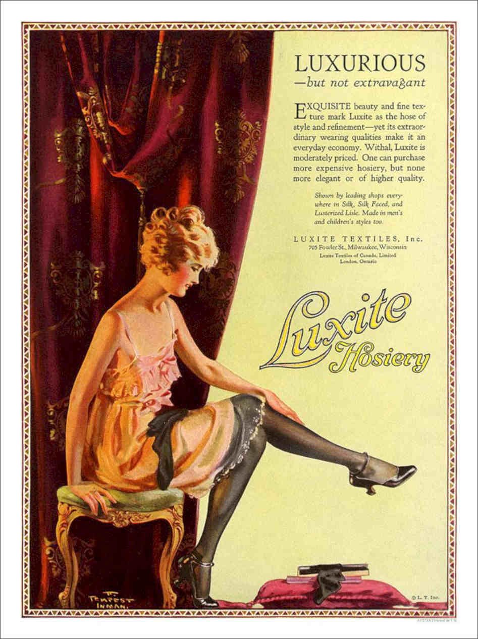 Luxite Hosiery Vintage Retro Advert Poster A4 Photo Print