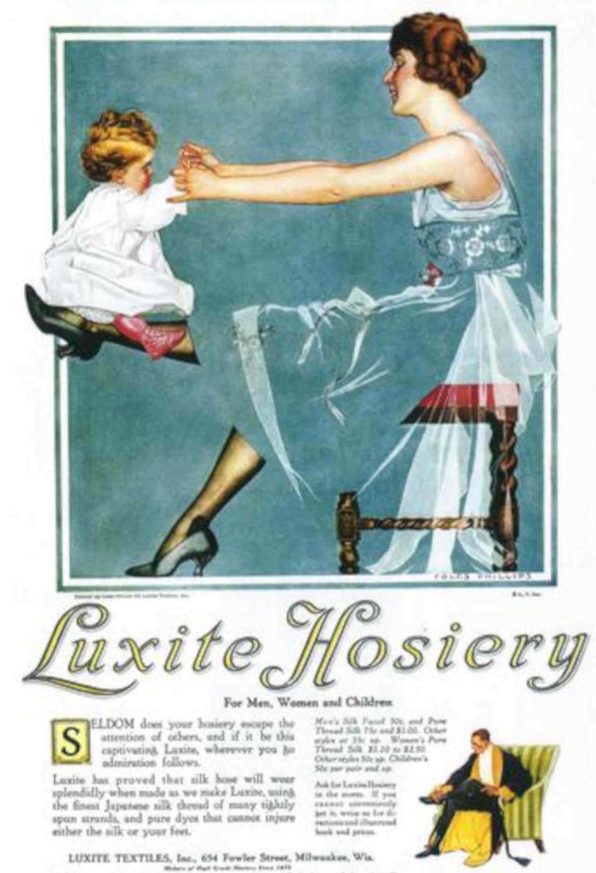 Luxite Hosiery Women Vintage Retro Advert Poster A4 Photo Print