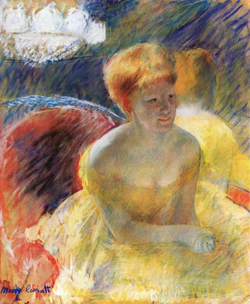 Lydia The Arms Rested In The Theater Loge Cassatt A4 Photo Print