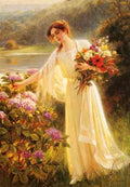 Lynch Albert Gathering Flowers A4 Photo Print